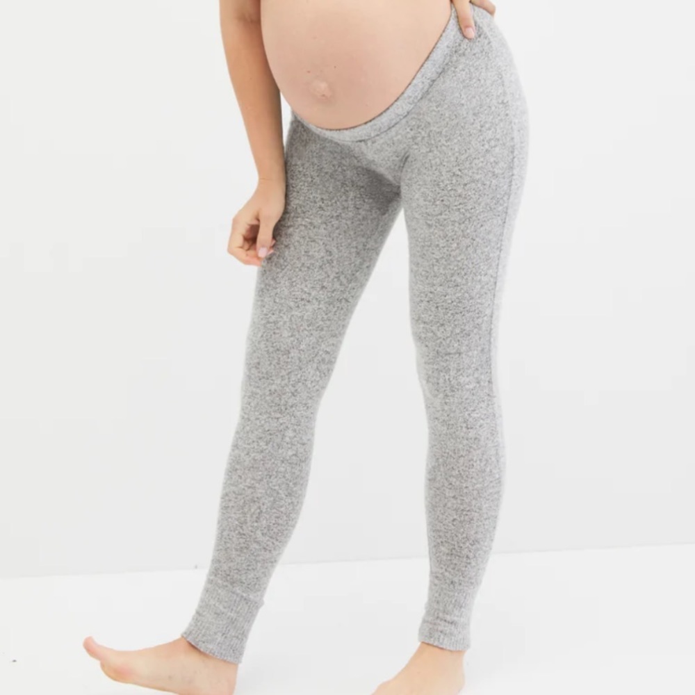 Cuffed Hacci Maternity Sleep Pants - Picture 2 of 10